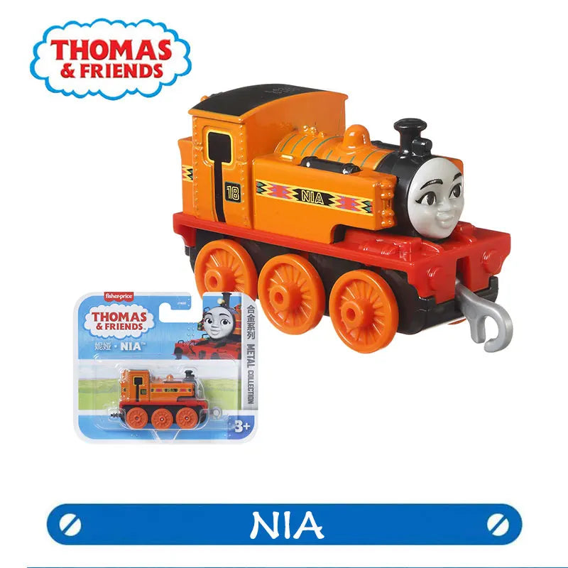 Thomas & Friends diecast train character toy in orange and black colors
