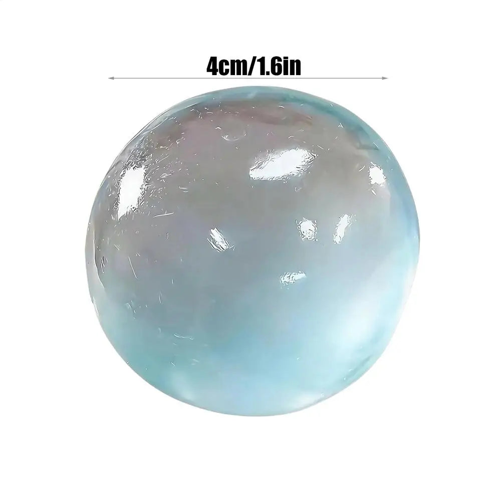 Transparent Blue Squishy Stress Ball – Soft Rebounding Sensory Toy
