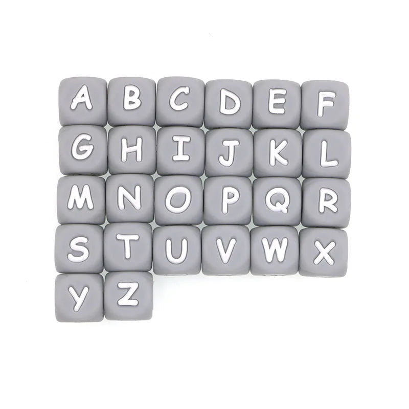 Silicone Letter Beads for DIY Bracelets and Jewelry Making