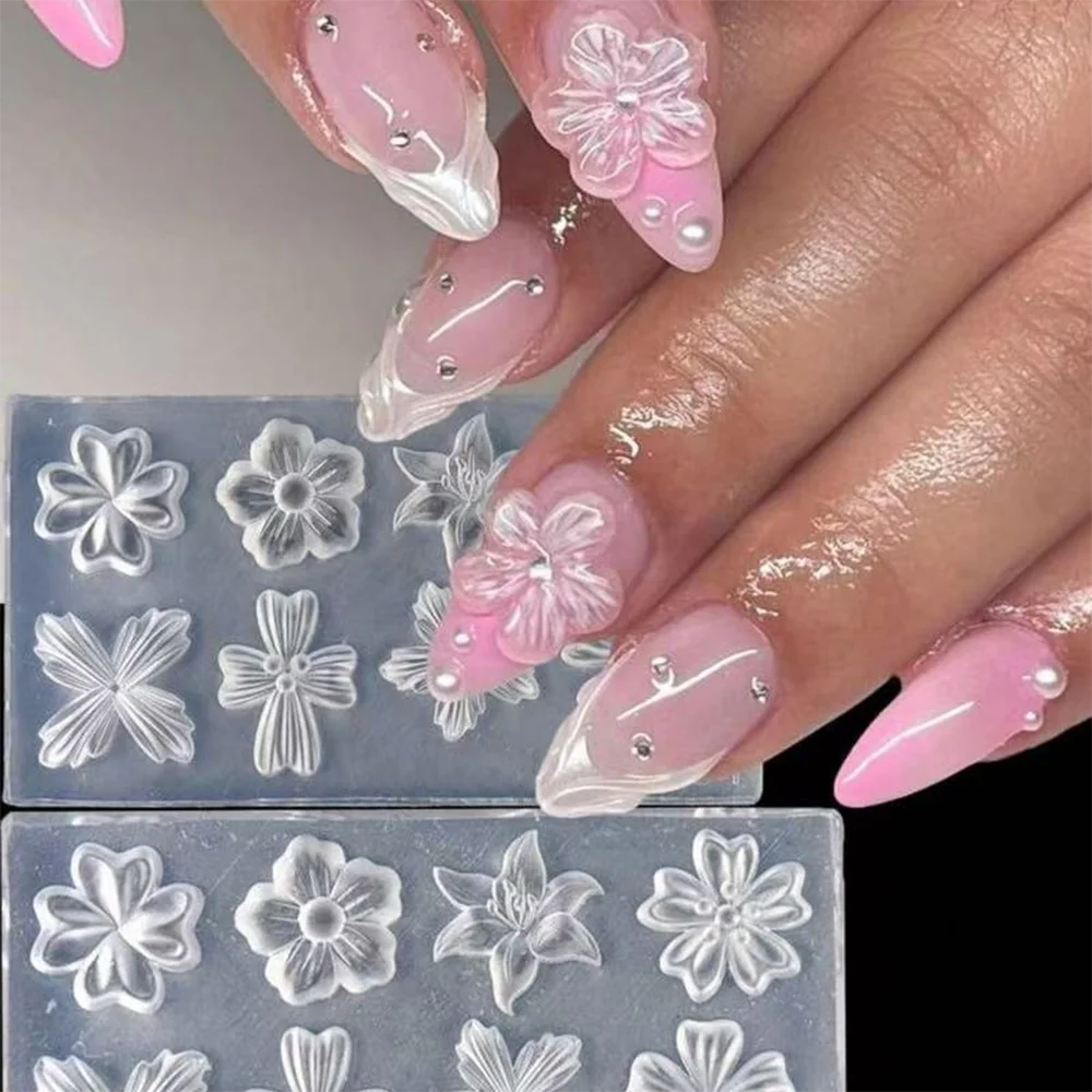 3D Lily Flower Nail Art Silicone Mold