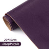 Roll of deep purple PU leather repair patches measuring 20x30cm