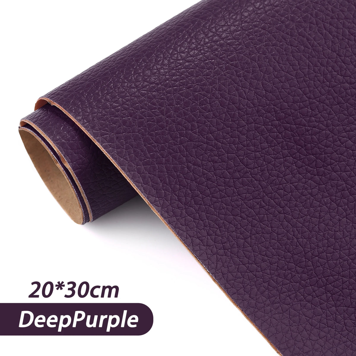 Roll of deep purple PU leather repair patches measuring 20x30cm