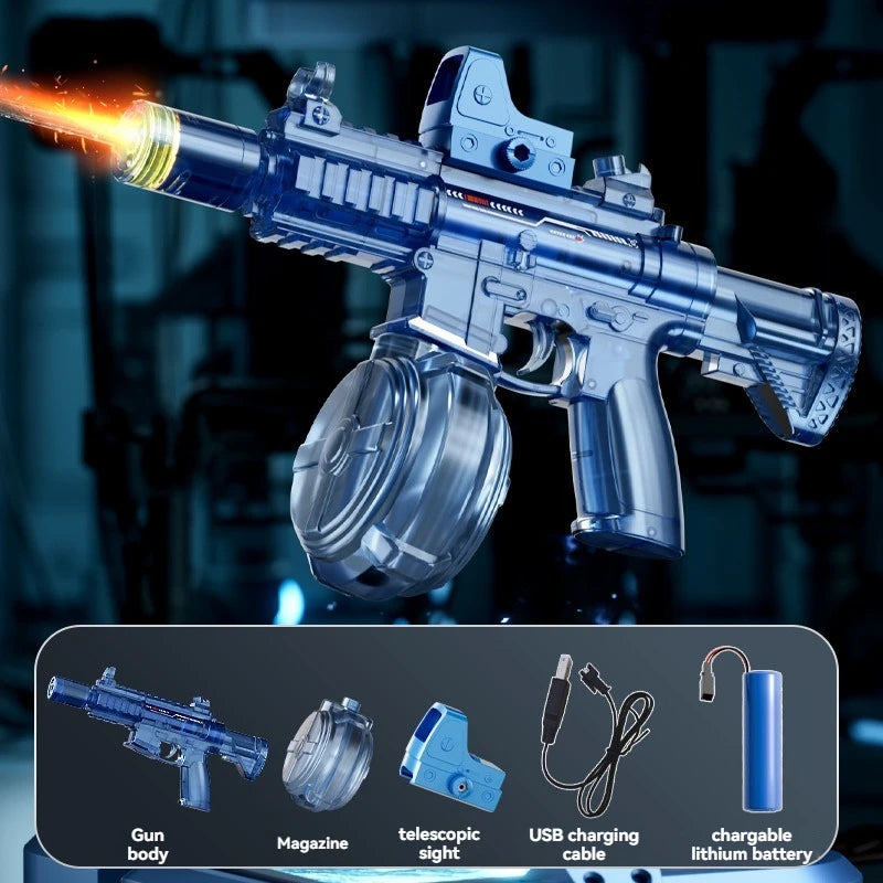 Electric Water Blaster with LED Lights for Outdoor Fun
