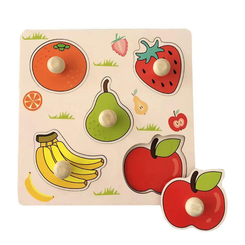 Wooden Alphabet & Number Peg Puzzles for Toddlers