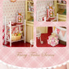 Wooden Dollhouse Kit with Furniture and Lighting