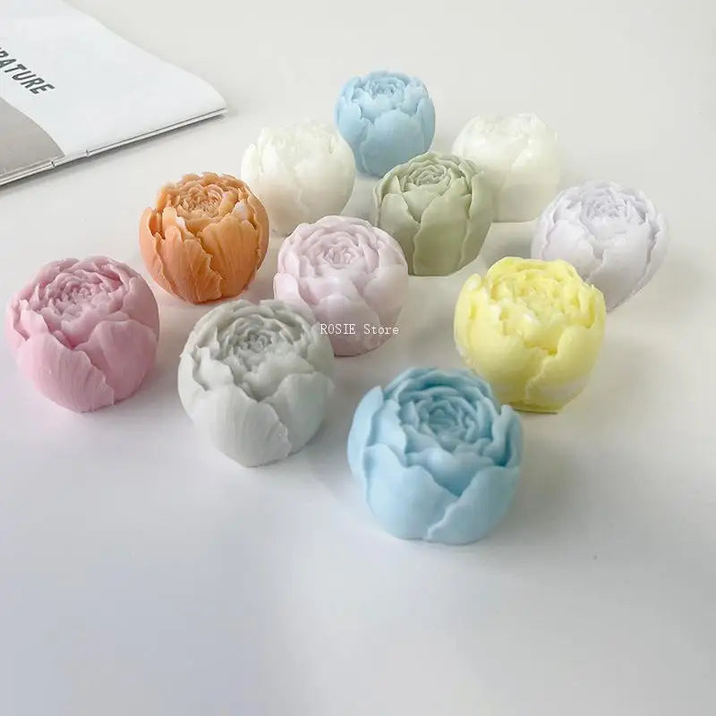 3D Peony Silicone Mold for Candle & Cake Making