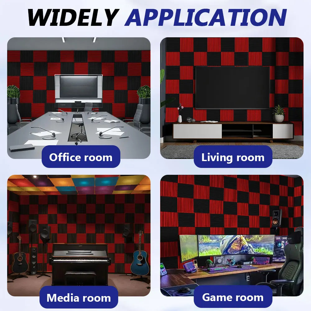 Acoustic Foam Panels for Soundproofing (48-Pack)