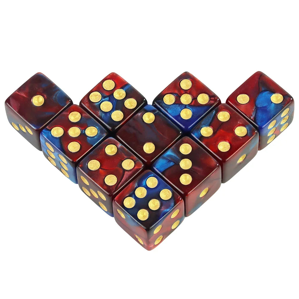 Classic Acrylic Dice Set – 12mm Six-Sided with Standard Dots