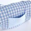 Plaid Toddler Nap Mat with Minky Pillow - Roll-Up Design for Daycare & Travel