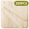 A pack of 200 smooth, light-colored wooden stir sticks arranged in a square grid.