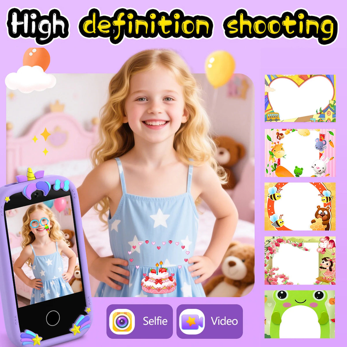 2.8" Touchscreen Kids' Smartphone Toy with Camera, Games & Music