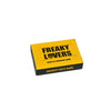 A yellow box for the Freaky Lovers couples drinking game, labeled as a naughty date game.