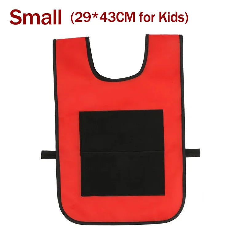 Small red and black sticky dodgeball vest for kids used in outdoor party games