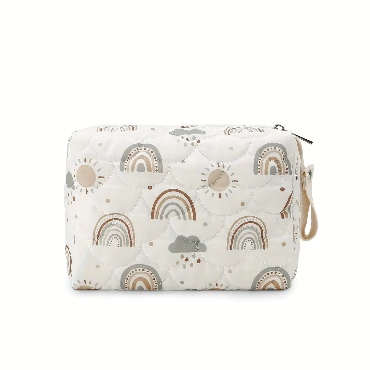 Rainbow Print Diaper Caddy Organizer with Wet/Dry Compartments