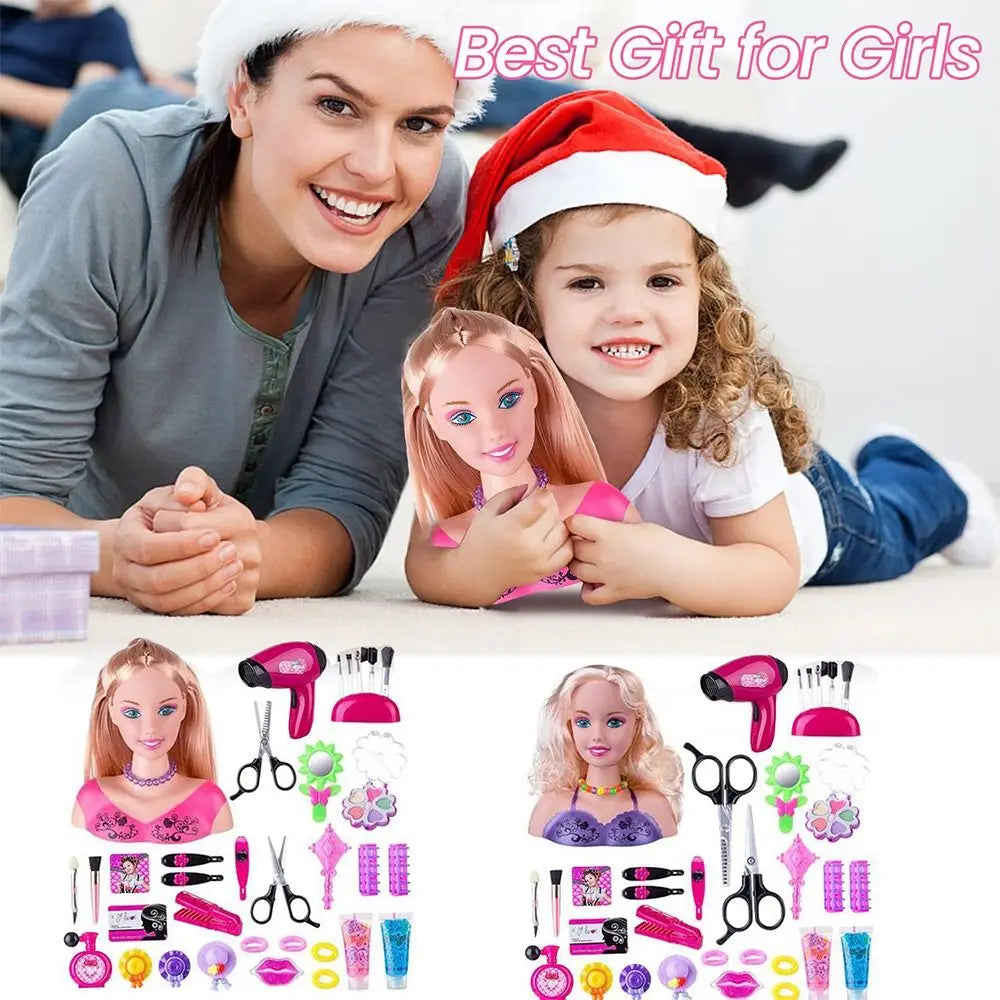 Half-Body Makeup Styling Doll with 23 Accessories