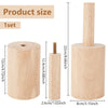 A set of wooden pottery wheel bats, including a round and a square throwing bat.