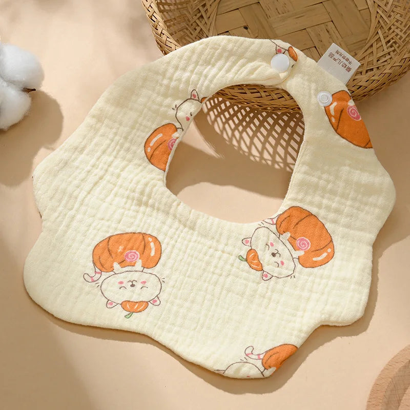 6-Layer Cotton Gauze Baby Bibs (3-Pack)