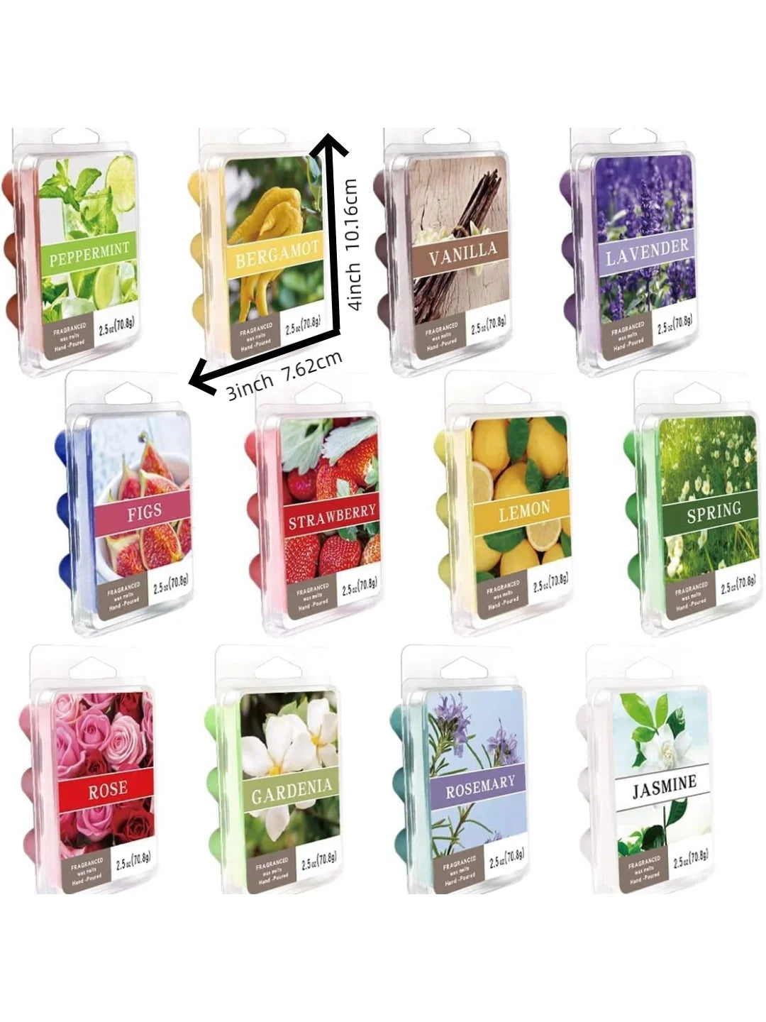 Heart-Shaped Natural Soy Wax Melts for Aromatherapy (12-Pack)
