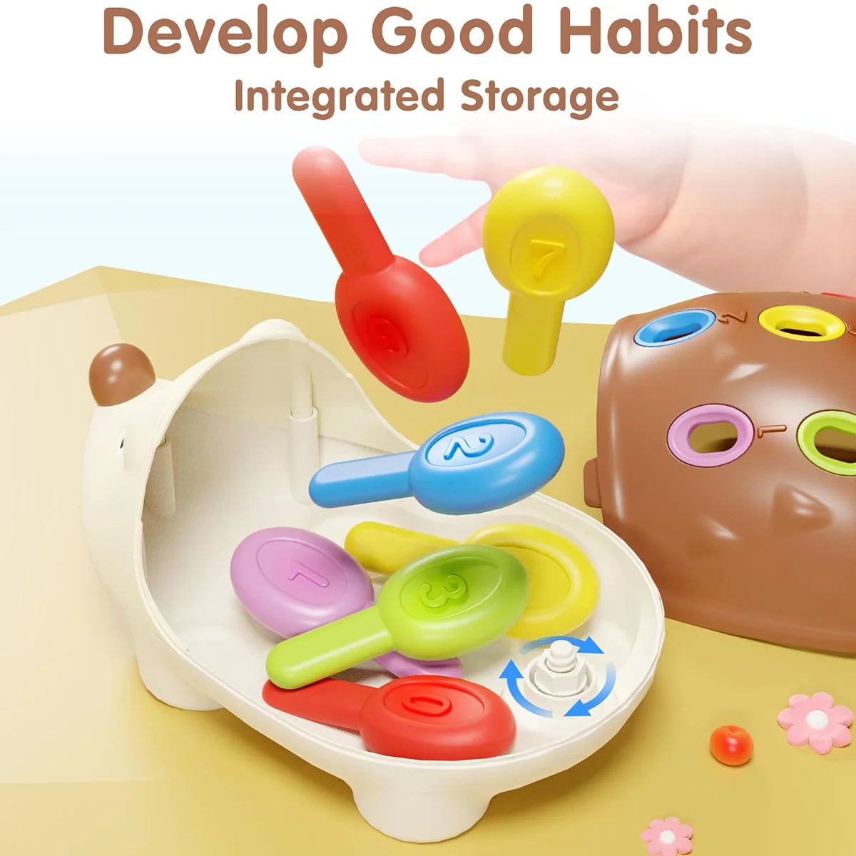 Sensory Hedgehog Toy for Toddlers – Montessori Fine Motor Development