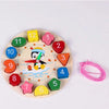 Horloge puzzle en bois avec pièces numérotées de 1 à 12, pour l'apprentissage précoce des enfants.