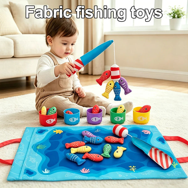 Montessori Fabric Fishing Game for Kids