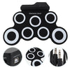 Foldable Silicone Electronic Drum Pad with Drumsticks and Sustain Pedals