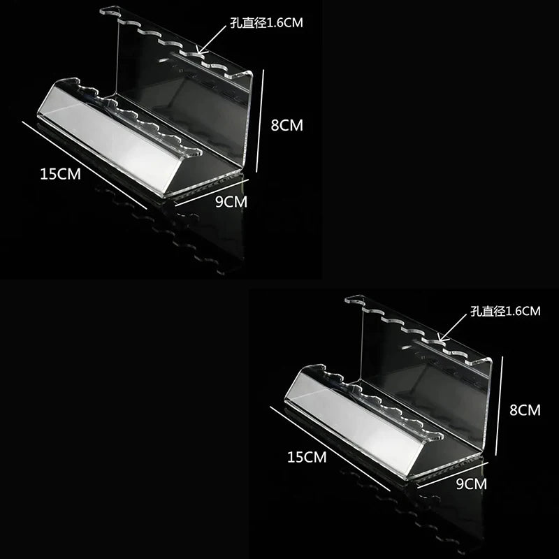 Clear Acrylic Pen Display Holder with Brush Storage