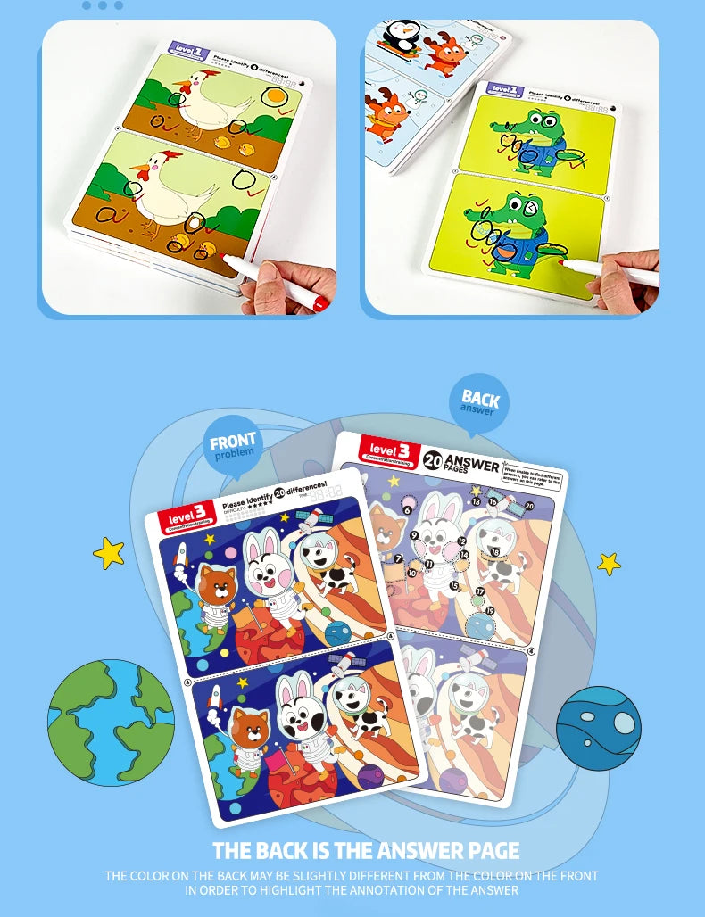 Spot the Difference Cards – Reusable Observation Game for Kids