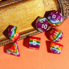 Seven-Layer Rainbow Polyhedral Dice Set for RPGs