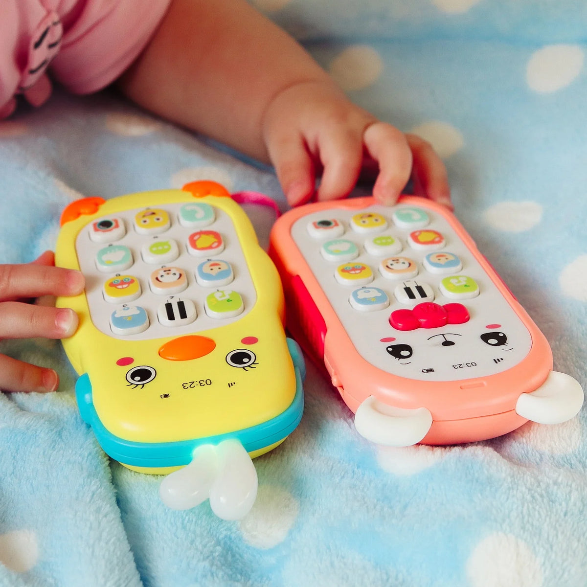 Musical Baby Phone Toy with Teether, Lights & Sounds