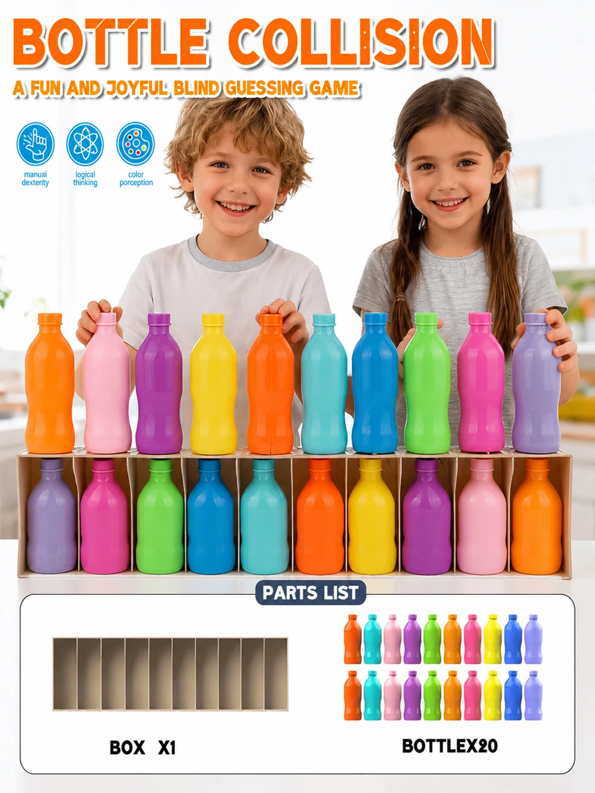 Memory & Logic Bottle Guessing Game for Kids