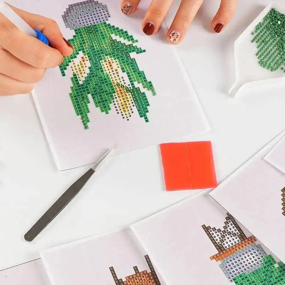 12-Piece Sunset Mountain Diamond Painting Craft Kit