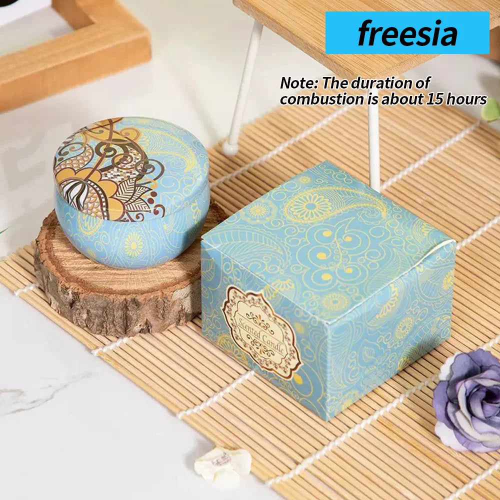 Dried Flower Aromatherapy Candle with Essential Oil