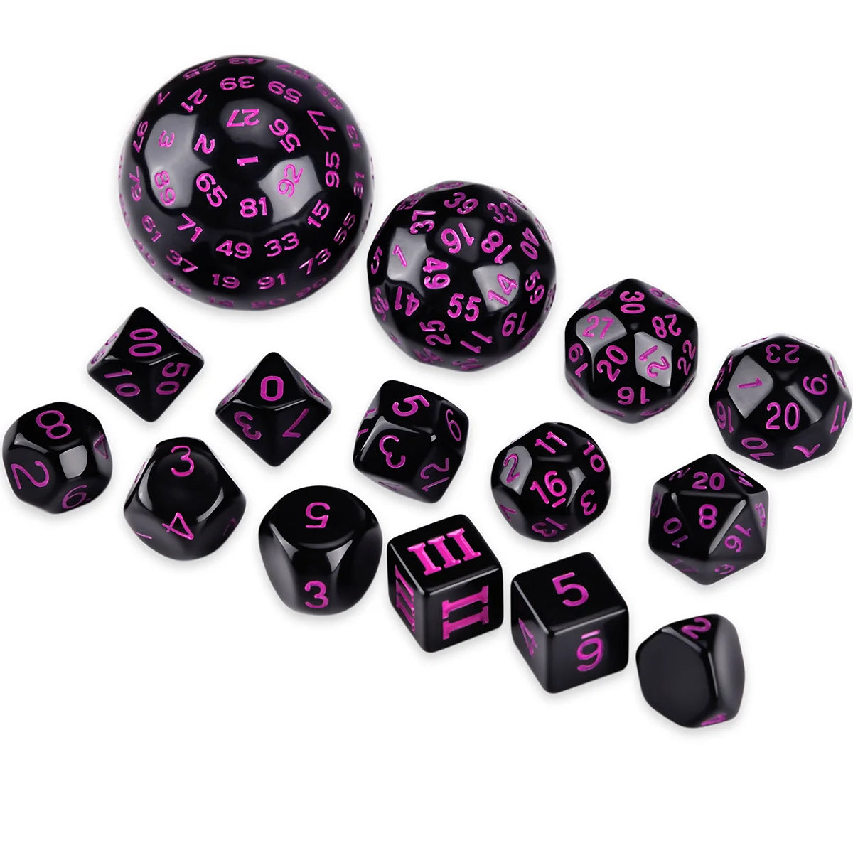 Complete Polyhedral Dice Set for RPG and Tabletop Games