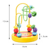 Wooden Bead Maze Roller Coaster Toy for Toddlers