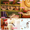 DIY Miniature Wooden Dollhouse Kit with LED Lighting