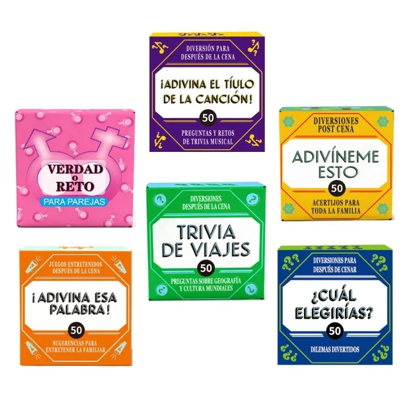 Spanish After-Dinner Party Card Game for Adults