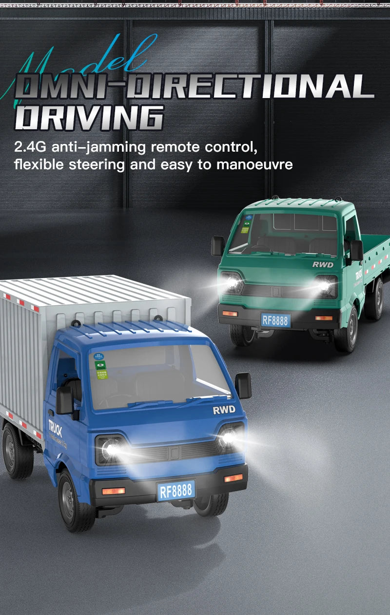 Remote Control Stunt Truck with LED Lights and Spray Effect