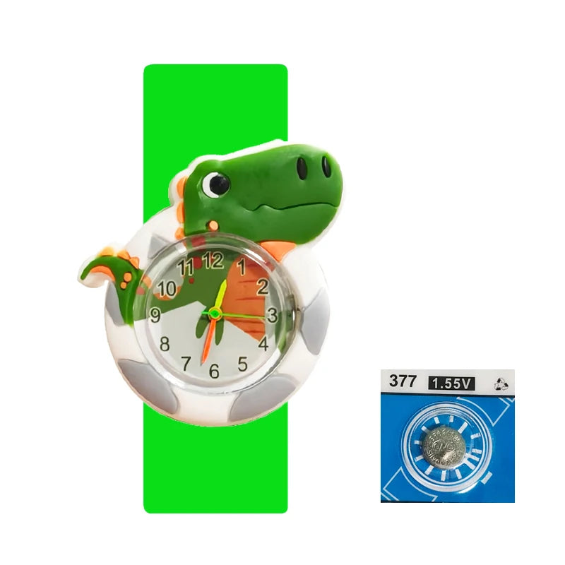Kids' Cartoon Dinosaur Digital Watch with Silicone Band