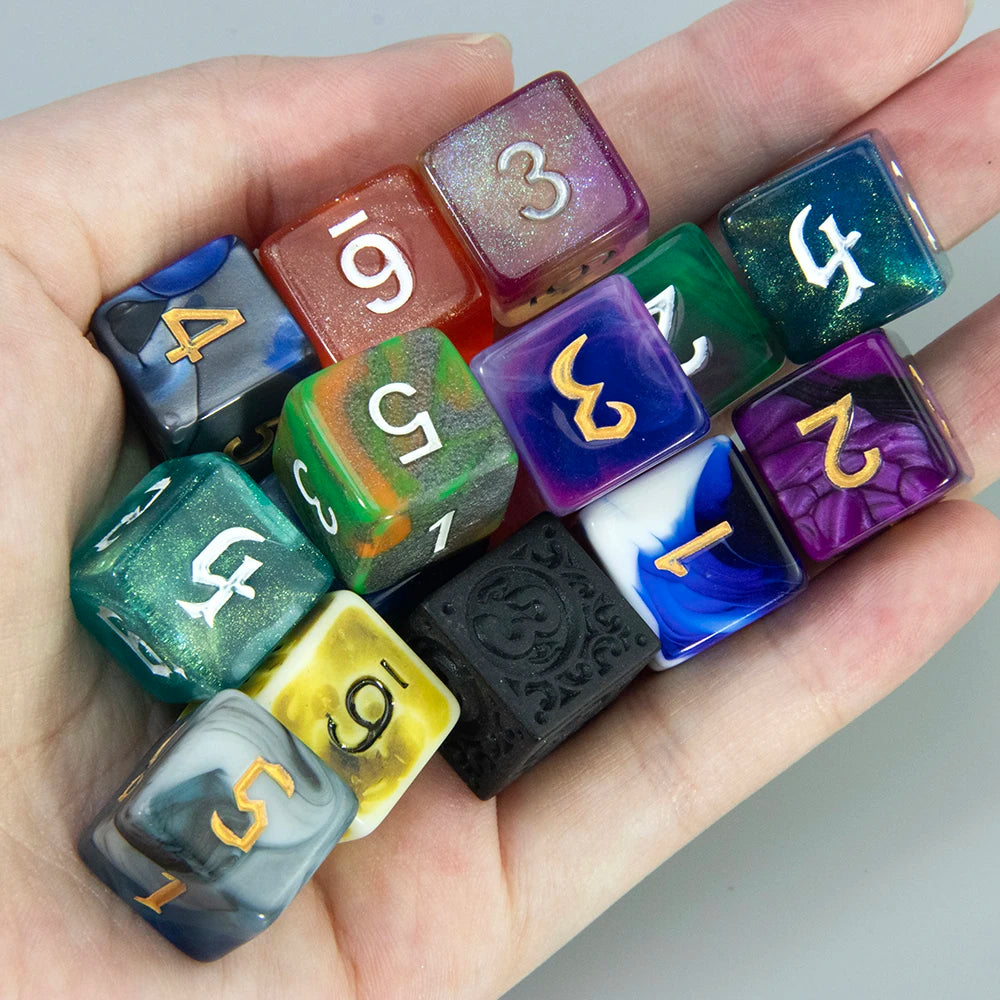 Polyhedral Resin Dice Set (10-Piece) for D&D and RPG