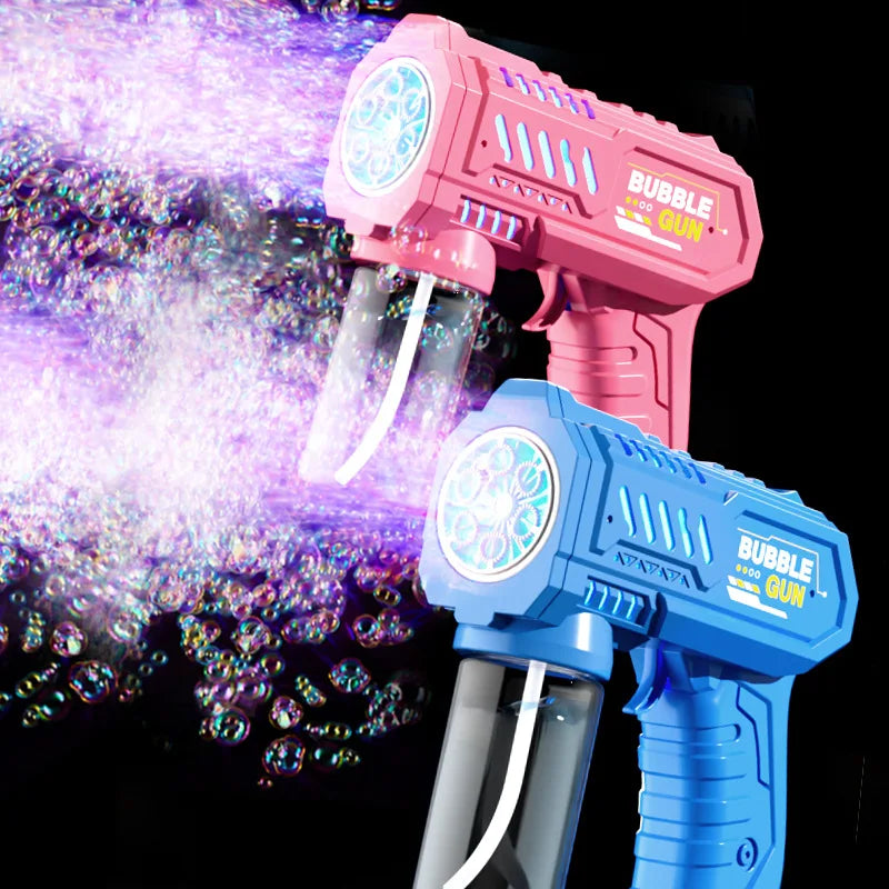 Automatic Bubble Gun with Lights for Kids