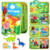 Felt Busy Book for Toddlers – Montessori Sensory Learning & Life Skills Activity Board