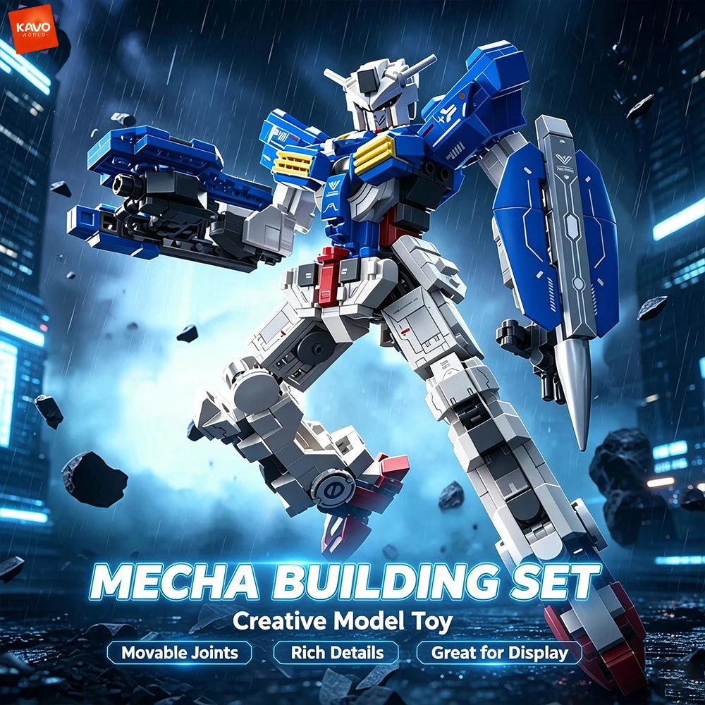 Mecha Robot Building Blocks Set - 648 Pieces, Poseable DIY Model Kit