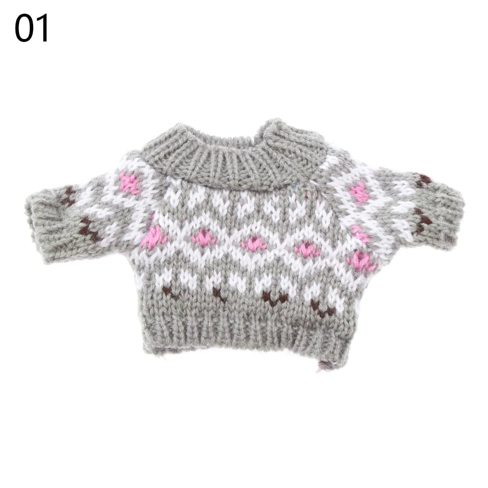 Fashionable Sweater and Vest Set for 20cm Plush Dolls