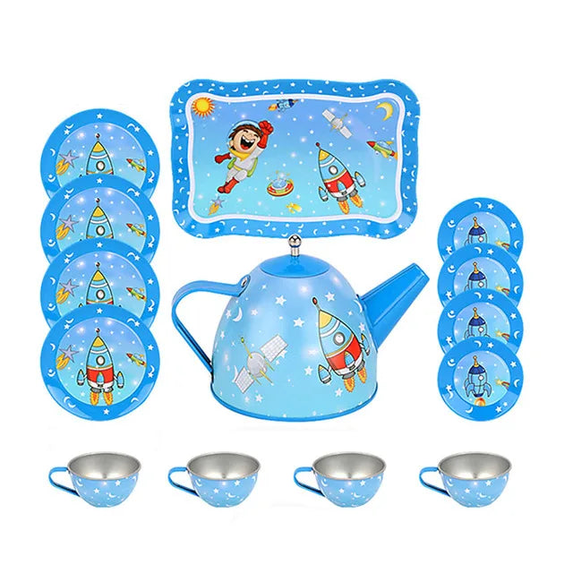 Kids Pretend Play Tea Set with Accessories