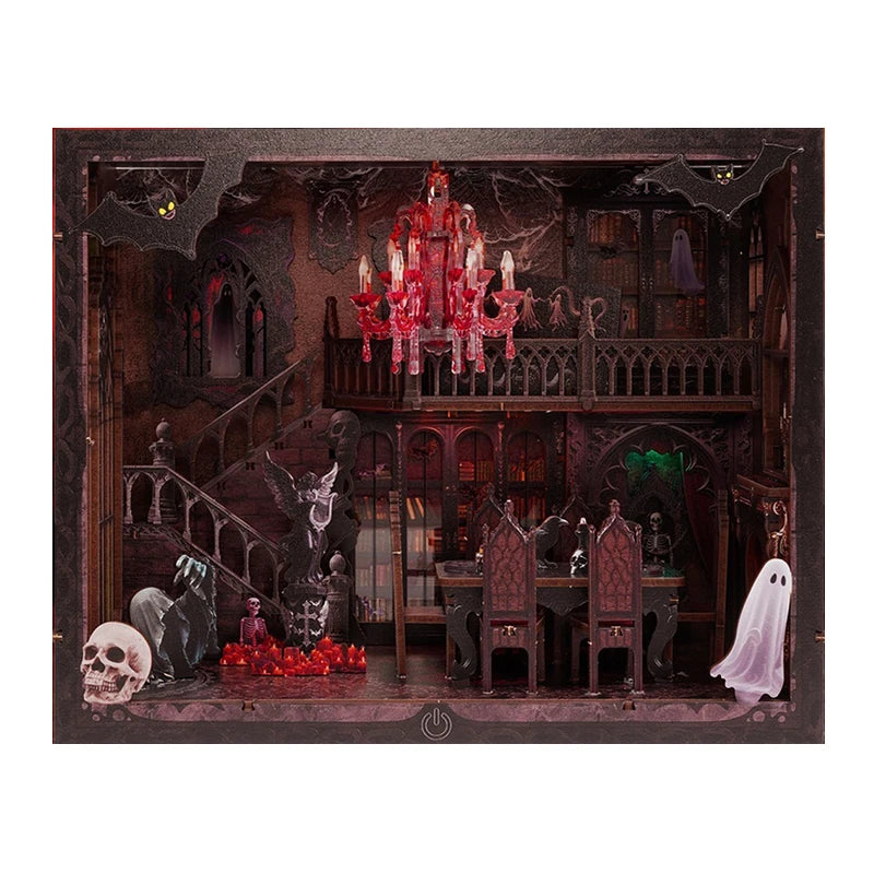 Haunted Halloween Book Nook DIY Kit with LED Lighting