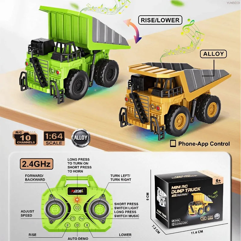 Miniature RC Forklift with Trailer and Bluetooth App Control