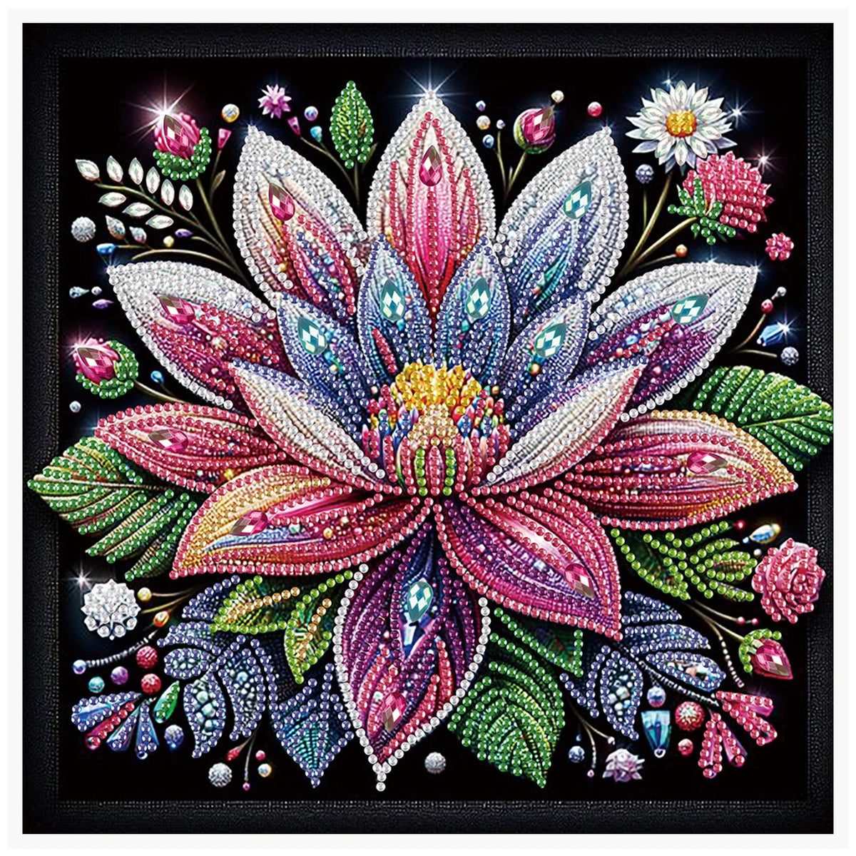 Flower Diamond Art Painting Kit for Beginners, Partial Drill