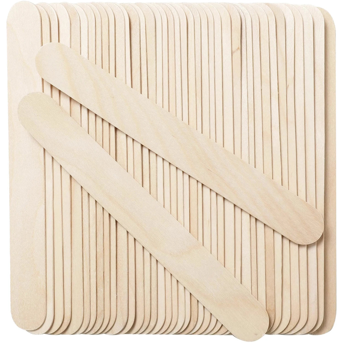 A stack of light wood stir sticks for craft mixing and epoxy resin.