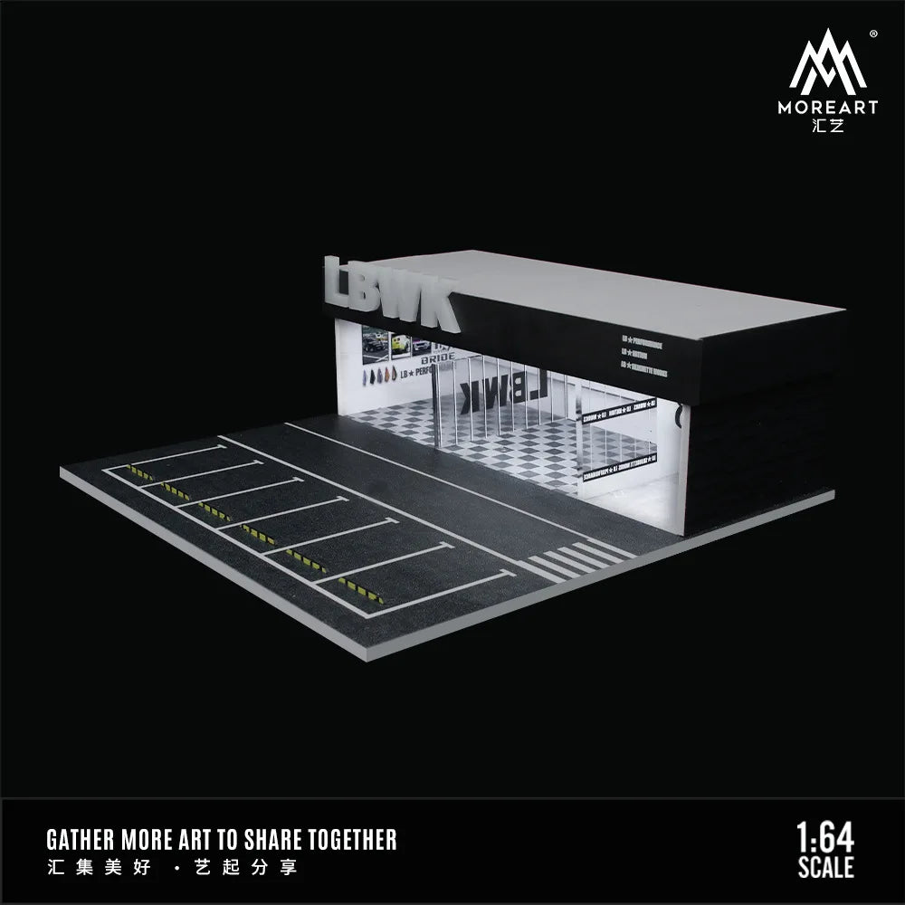 1:64 Scale Garage Diorama Model Kit with Working Lights